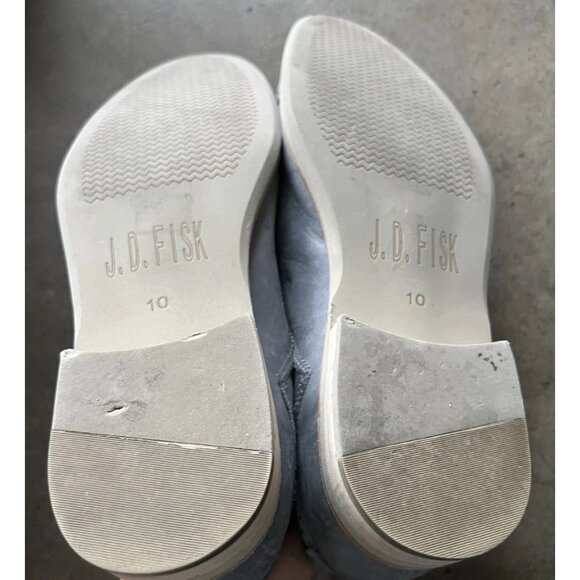 JD FISK Men’s Size 10 Blue Light Leather Suede Sole Lace up OXFORD SHOES - Picture 12 of 14